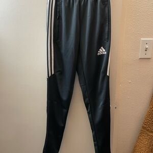 Adidas grey soccer joggers.